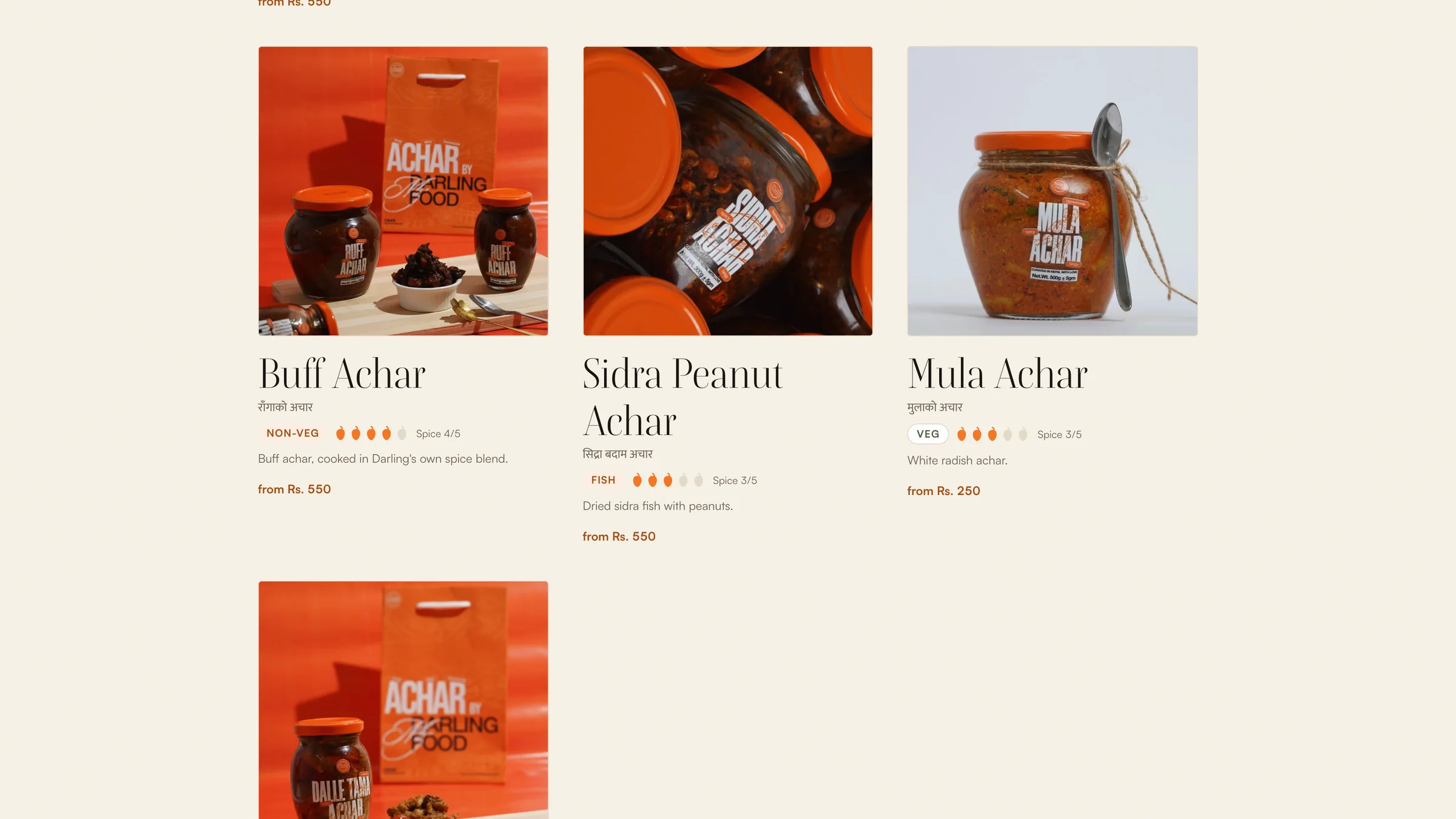 My Darling Food shop hero banner with pickle jars